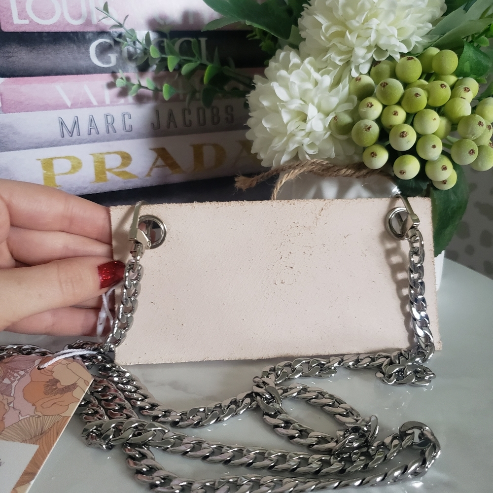 Leather Wallet insert with chain - Picture 4 of 10